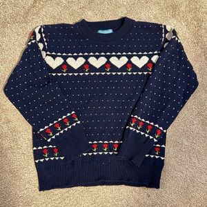 KJP Navy Heart Sweater